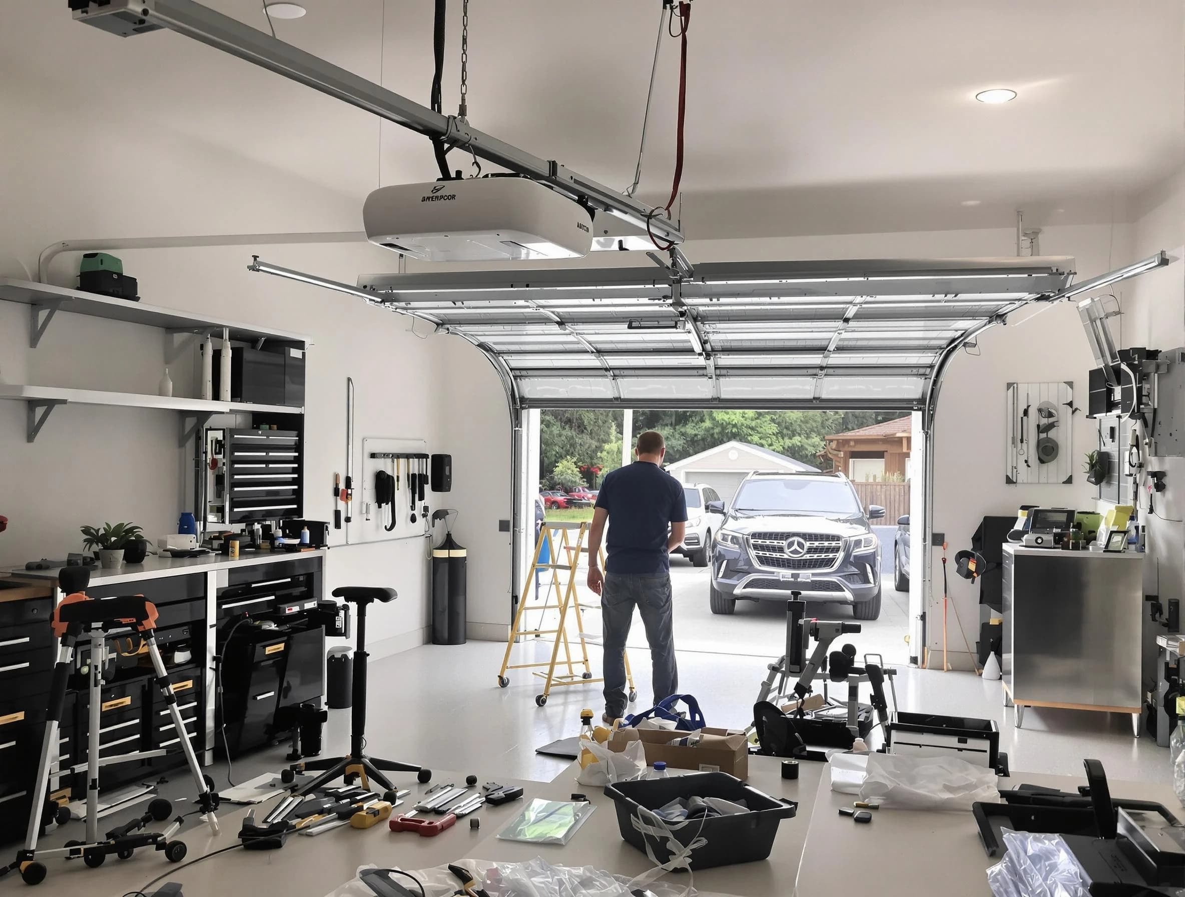 Garage door opener installation by Billerica Garage Door Repair in Billerica