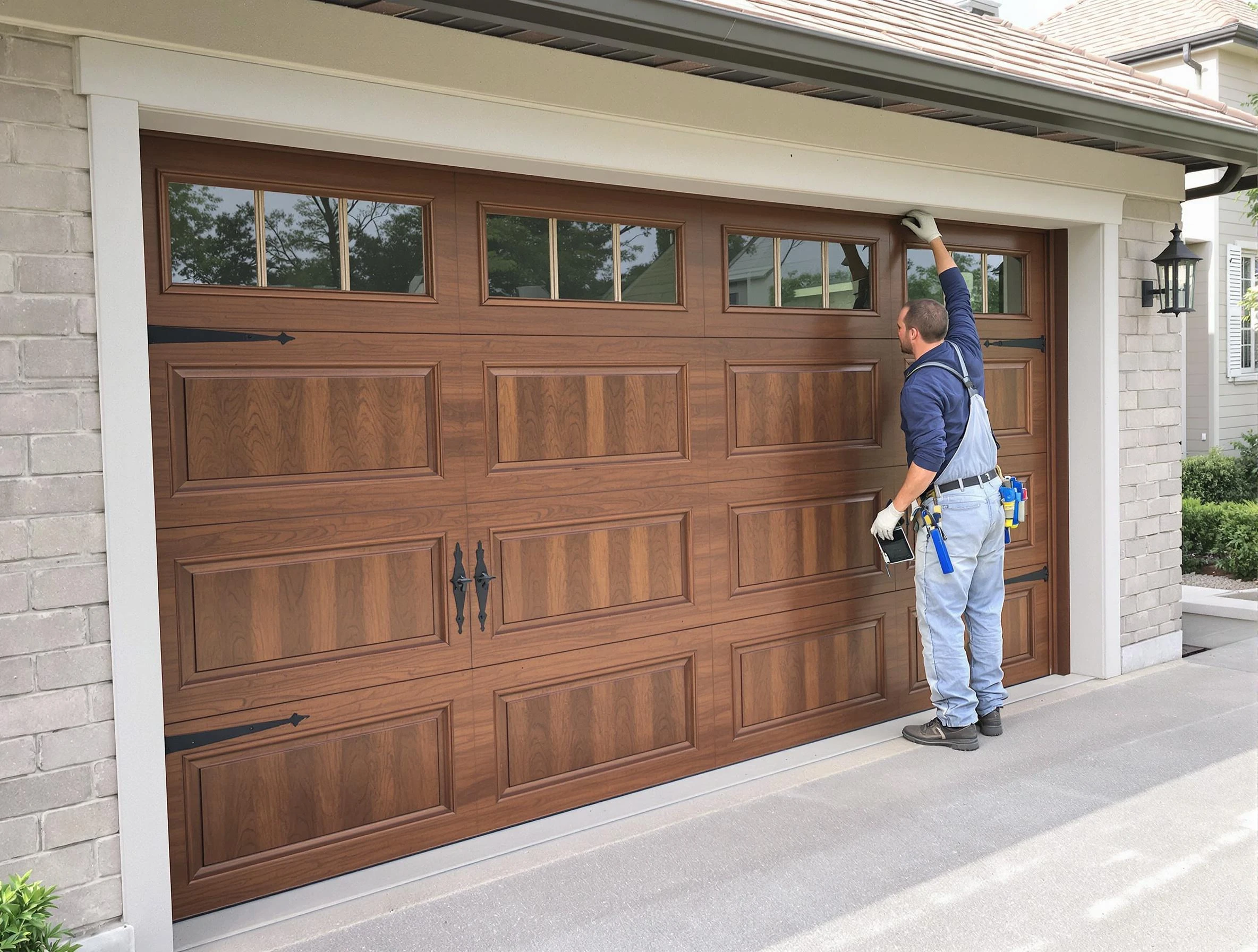 Custom garage door showcase by Billerica Garage Door Repair in Billerica