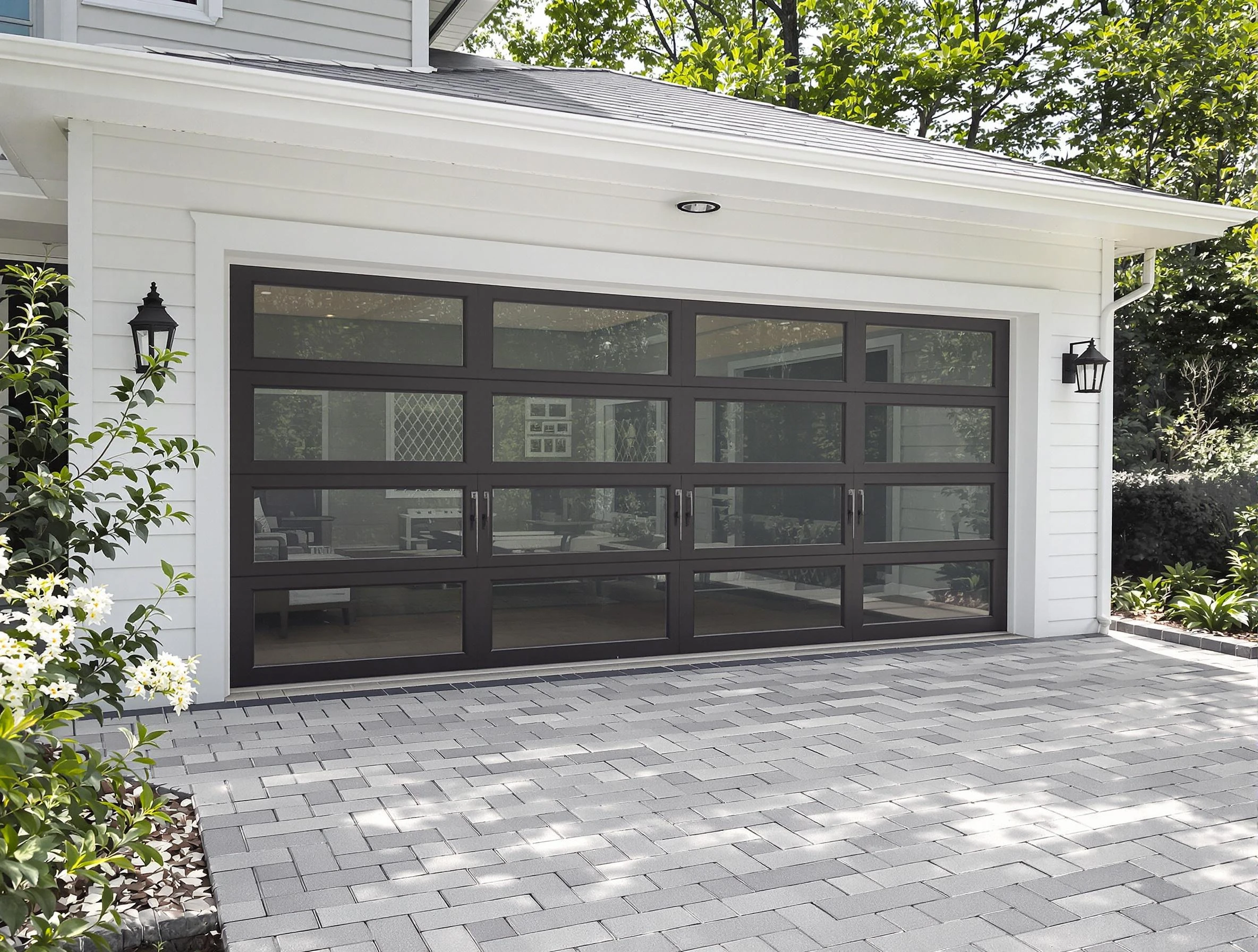Billerica Garage Door Repair design specialist presenting custom garage door options to Billerica homeowner