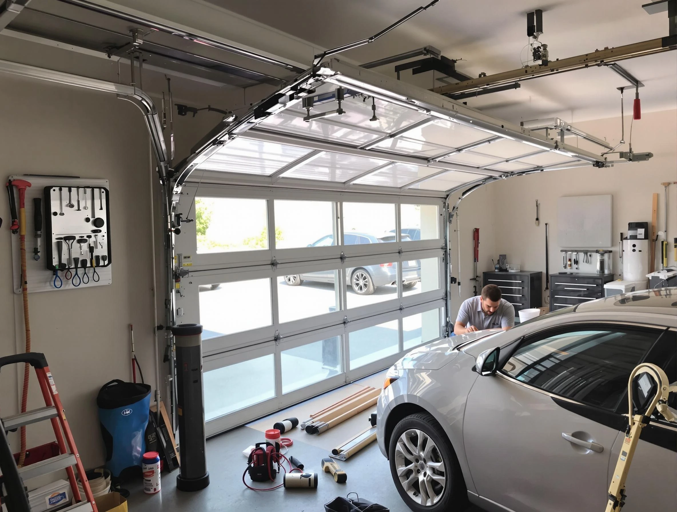 Garage door noise reduction service by Billerica Garage Door Repair in Billerica